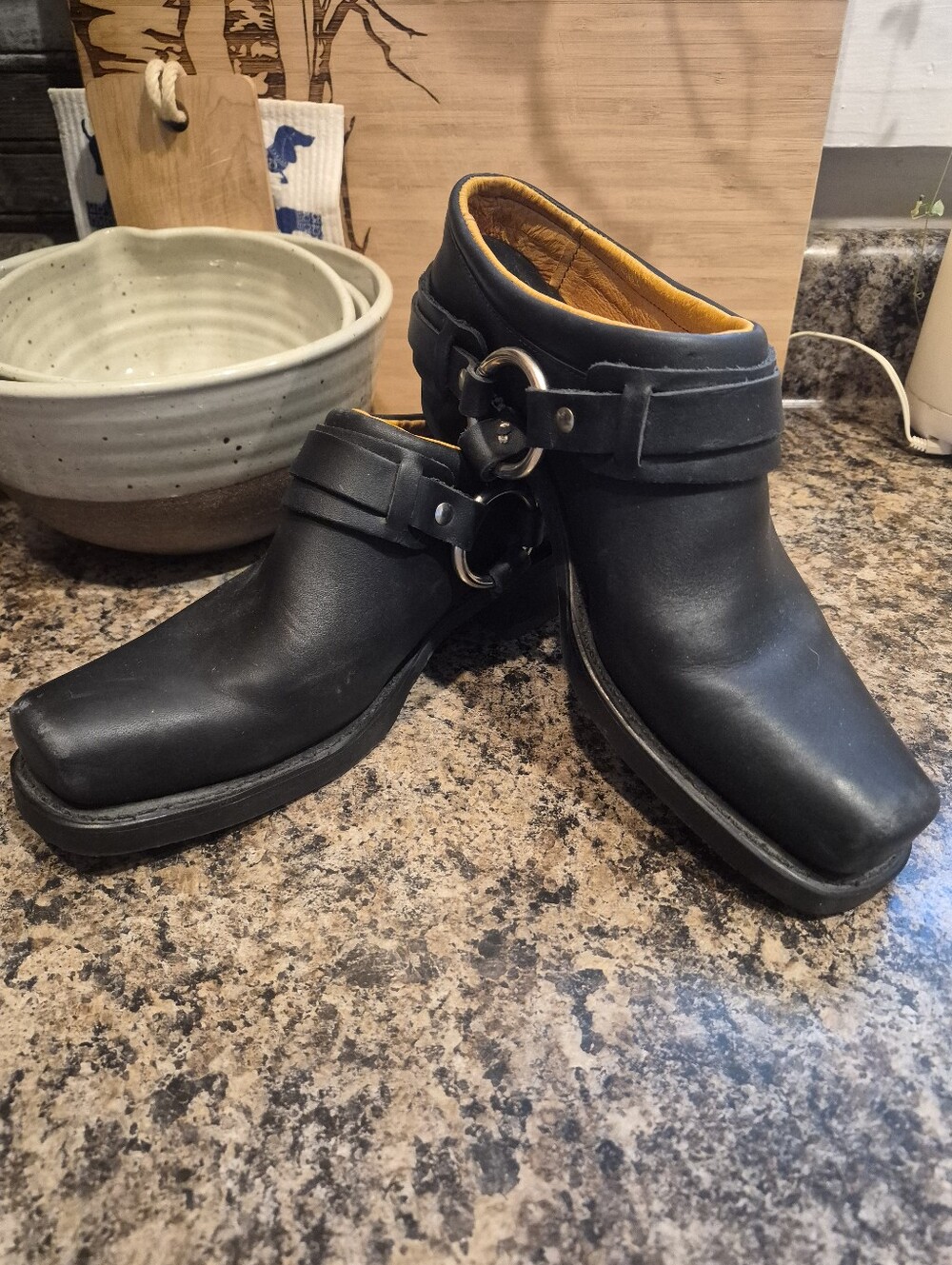 Frye Leather Harness Mule